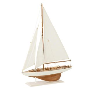 Voilier Déco En Bois "harrison" 59cm Blanc
