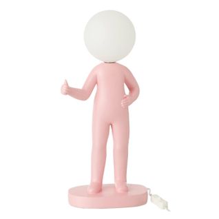 Lampe à Poser En Résine "pouces" 44cm Rose