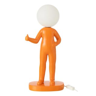 Lampe à Poser En Résine "pouces" 44cm Orange