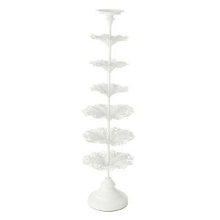 Photophore Design En Métal "arbre" 79cm Blanc
