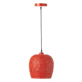 Lampe Suspension En Métal "alive" 39cm Rouge