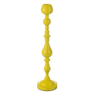 Bougeoir En Métal "monarchy" 57cm Jaune