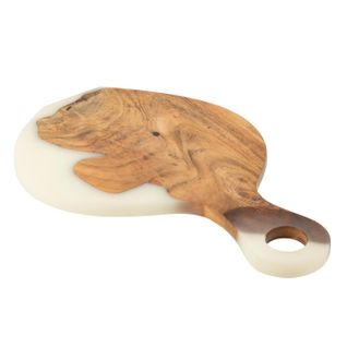 Planche à Découper En Bois "douglas" 53cm Naturel et Blanc