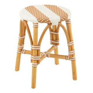 Tabouret En Rotin "danial" 44cm Blanc