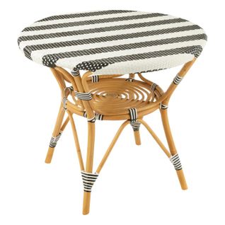 Table à Manger En Rotin "danial" 90cm Noir