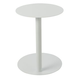 Table Basse Métal Style Bistrot - 40x40x50 Cm - Blanc