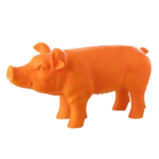 Statuette Cochon Extérieur "alfredo" 66cm Orange