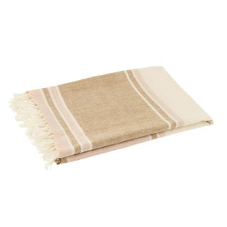 Plaid En Lin "rayures" 130x180cm Multicolore