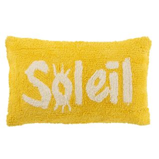 Coussin Déco Tufté Soleil "polly" 30x50cm Jaune