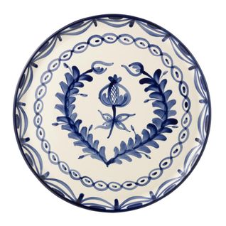 Assiette De Présentation En Céramique "granada" 34cm Bleu Cobalt