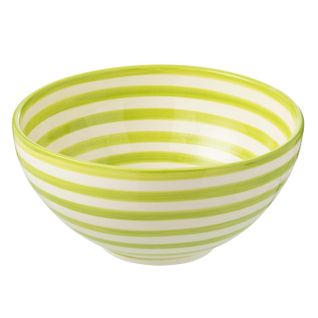 Saladier En Céramique "granada Rayure" 28cm Vert