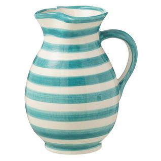 Pichet En Céramique "granada Rayure" 1,6l Bleu Aqua