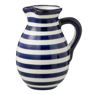 Pichet En Céramique "granada Rayure" 3,3l Bleu Cobalt