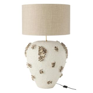 Lampe à Poser En Terre Cuite "jilly" 105cm Blanc