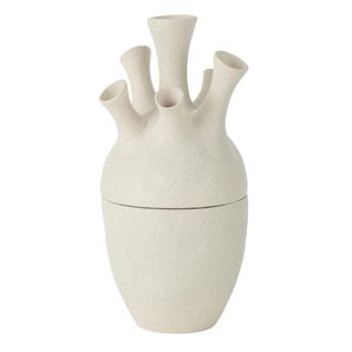 Vase Corail En Argile "seymour" 29cm Blanc