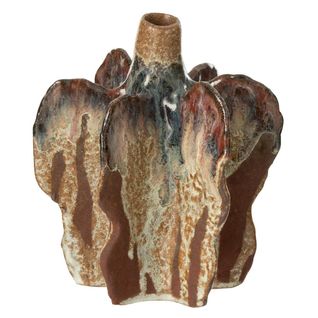 Vase Déco En Céramique "naga" 15cm Rouille