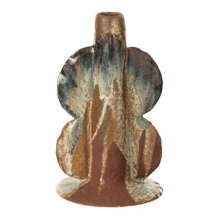 Chandelier Vase En Céramique "naga" 20cm Rouille