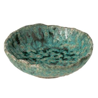 Coupelle Déco En Céramique "naga" 20cm Bleu Azur