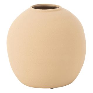 Vase Déco En Argile "cassia" 28cm Beige