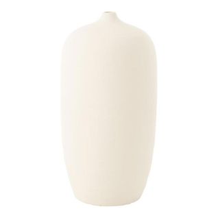 Vase Ovale En Argile "cassia" 59cm Blanc