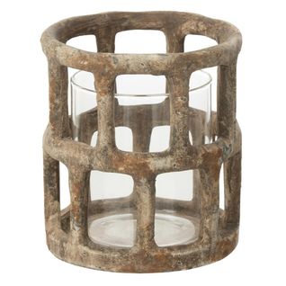 Photophore Antique En Résine "creta" 16cm Multicolore