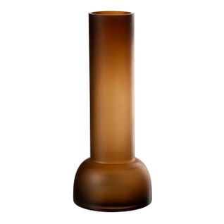 Vase Chandelier En Verre "yoko" 38cm Marron