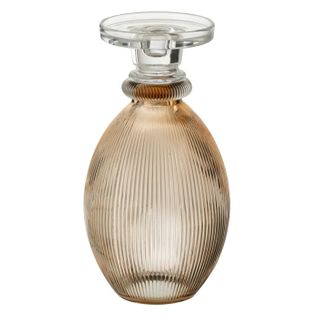 Chandelier Vase En Verre "malik" 28cm Taupe