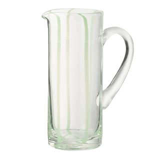 Carafe Rayures En Verre "ophelie" 25cm Vert