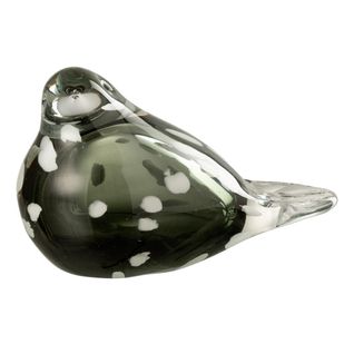 Statuette Oiseau En Verre "gavin" 13cm Noir