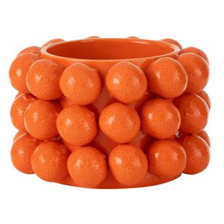 Cache-pot En Céramique "orange" 19cm Orange