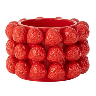 Cache-pot En Céramique "fraise" 19cm Rouge