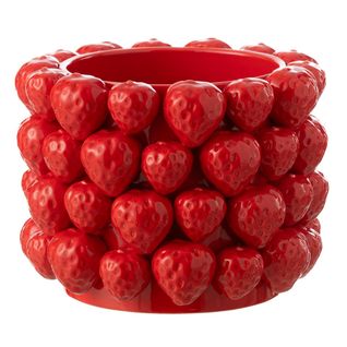 Cache-pot En Céramique "fraise" 25cm Rouge