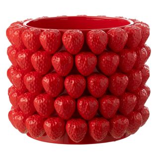 Cache-pot En Céramique "fraise" 36cm Rouge