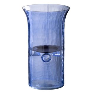 Photophore Étroit En Verre "tarifa" 26cm Bleu