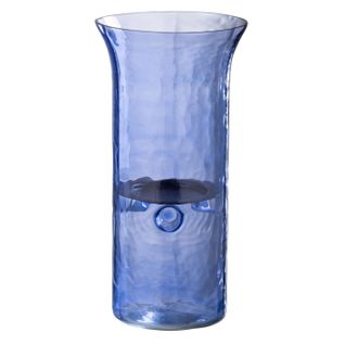 Photophore Étroit En Verre "tarifa" 30cm Bleu