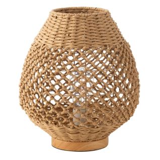 Lampe à Poser Torsade En Métal "deann" 35cm Naturel
