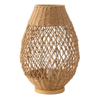 Lampe à Poser Torsade En Métal "deann" 54cm Naturel