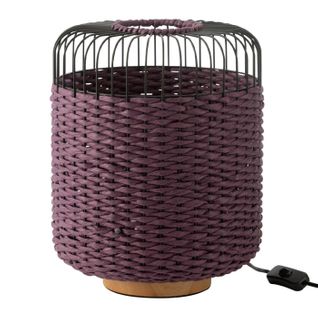Lampe à Poser En Métal "eldon" 34cm Mauve