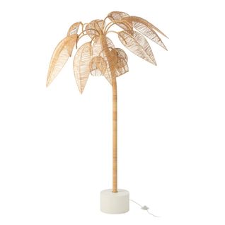 Lampadaire Cocotier En Rotin "canne à Sucre" 150cm Naturel