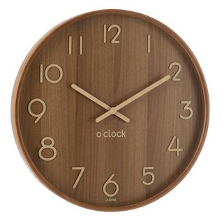Horloge Murale En Bois "marion" 53cm Marron