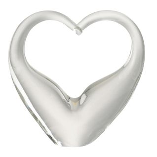 Presse-papier En Verre "cœur" 18cm Transparent