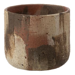 Pot Déco En Terre Cuite "miltos" 22cm Multicolore