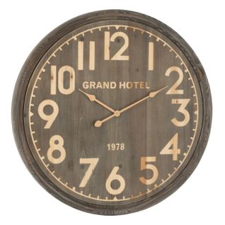 Horloge Murale En Bois "grand Hotel" 79cm Marron