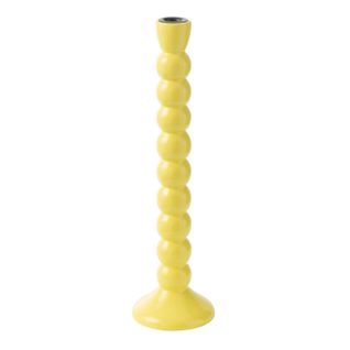 Bougeoir Design En Bois "waldo" 38cm Jaune