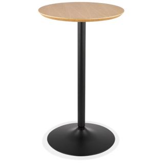 Table De Bar Design "silvinho" 103cm Naturel et Noir