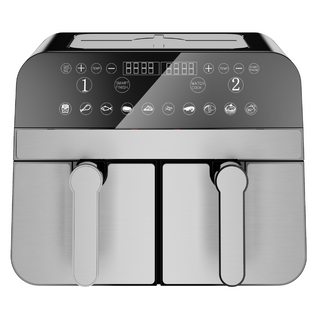 Friteuse à Air Chaud Airfryer Numérique Double Panier 2400w Acier Inoxydable 9l  Cn-afd45ns