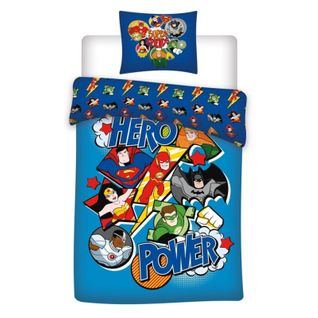 Parure De Lit Simple - Super Heros - Hero Power - 140 Cm X 200 Cm