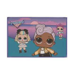 Tapis Poupées Lol Avec Fond Coucher De Soleil 40x60cm