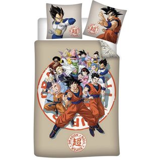 Parure De Lit Coton Bio Et Réversible 140x200 Cm Dragon Ball Super