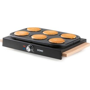 Crêpière Électrique Domo Do8717p 1000 W - 6 Pancakes D.11,5 Cm - Thermostat Réglable
